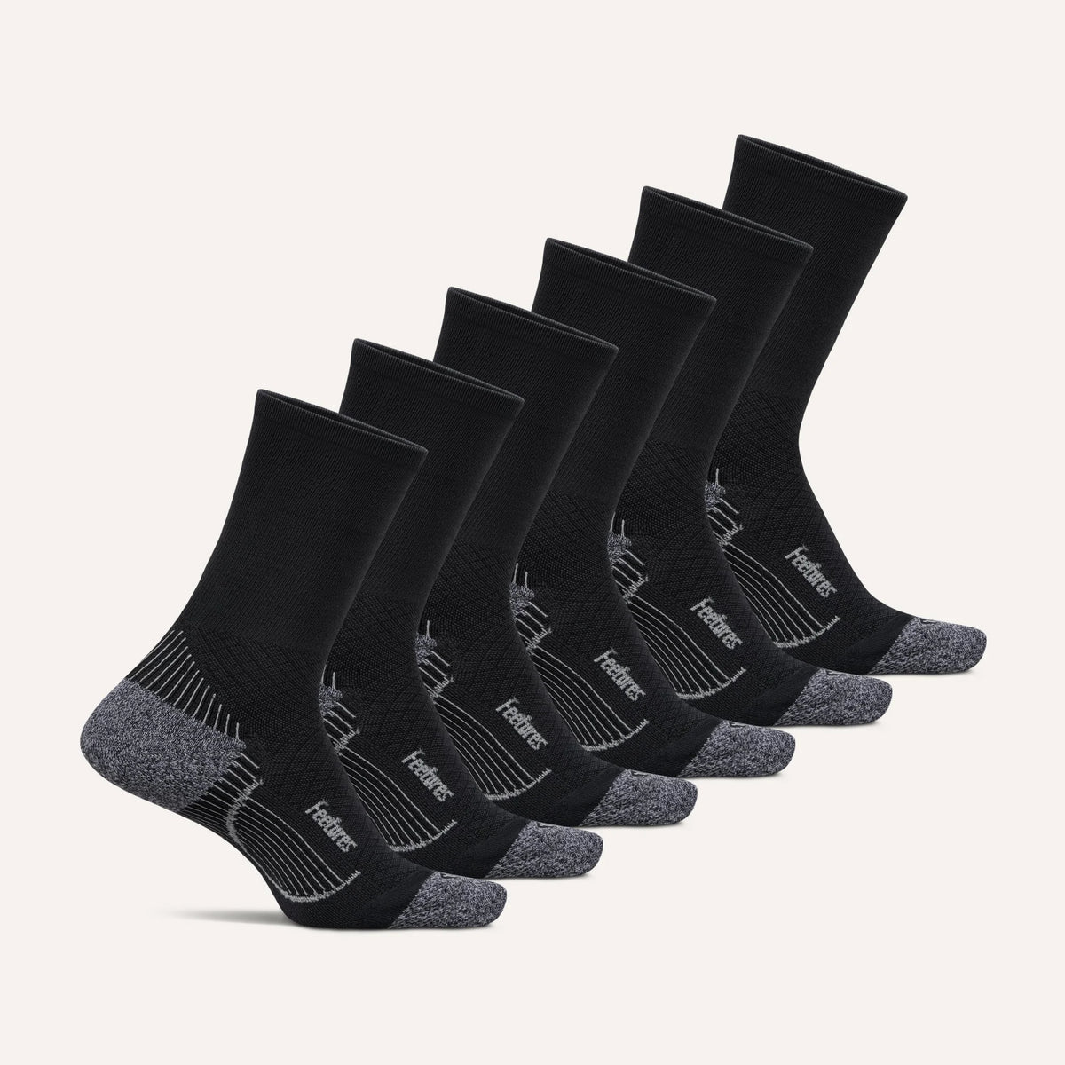 Plantar Fasciitis Relief Sock Light Cushion Mini Crew 6 Pack