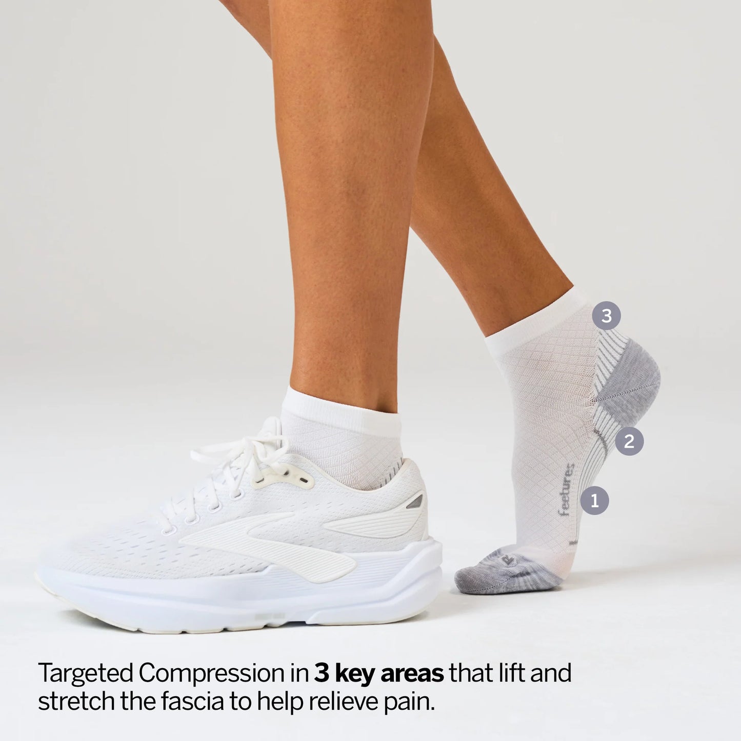 Plantar Fasciitis Relief Sock Ultra Light Quarter 3 Pack